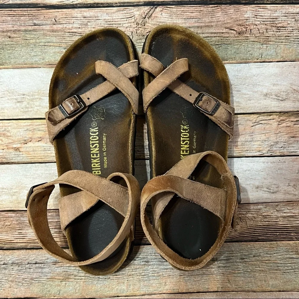 Birkenstock Brown Yara Sandals - Picture 5 of 7